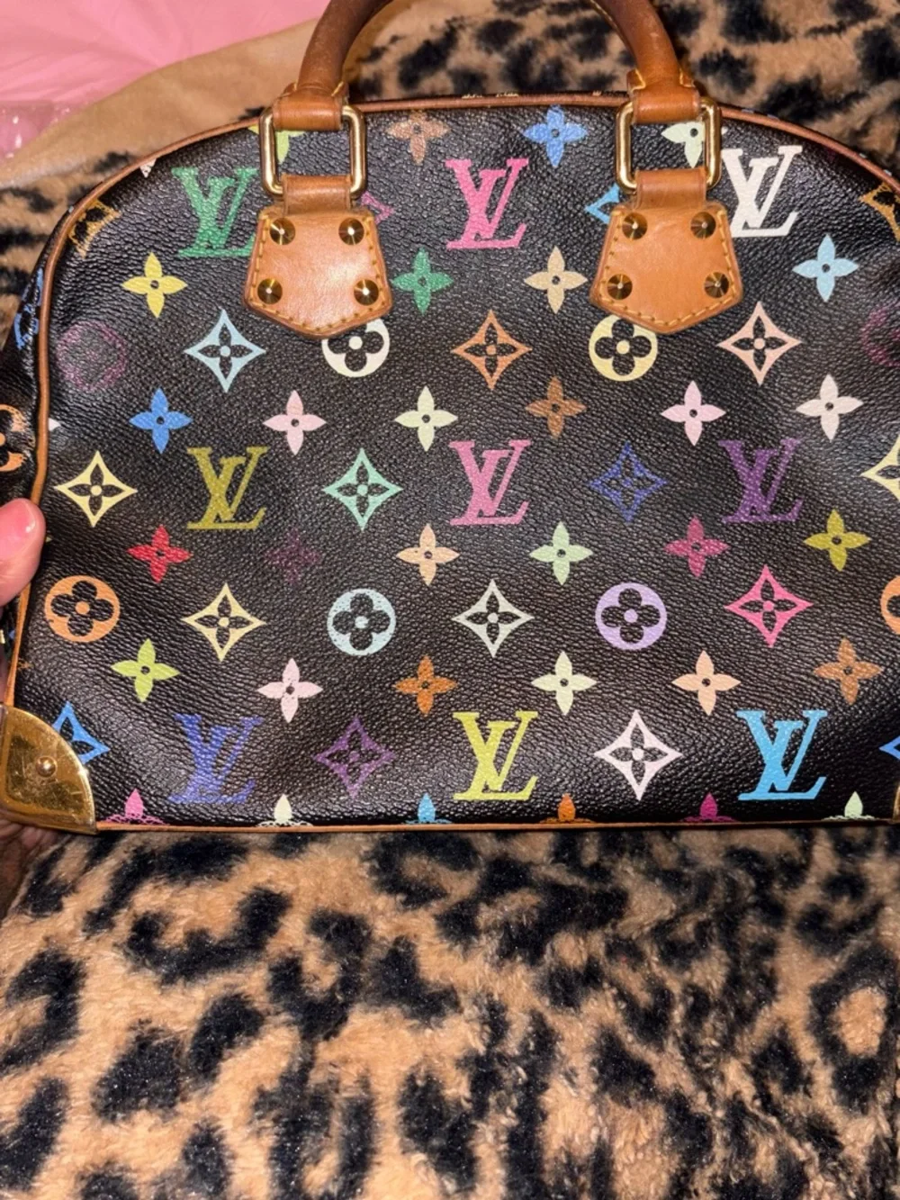 Louis Vuitton Black Multicolor Monogram Trouville - Picture 4 of 12